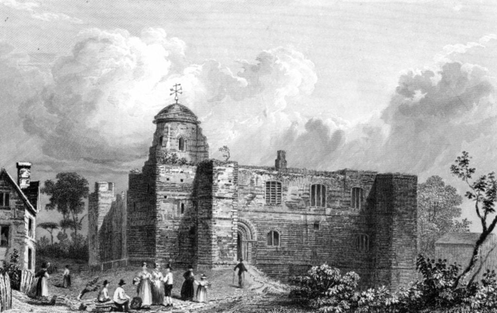 Detail of Colchester Castle, Essex, 1832 by William Henry Bartlett