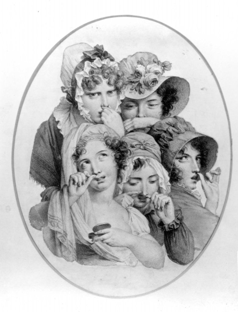 Detail of Lady Snuff Takers by English School