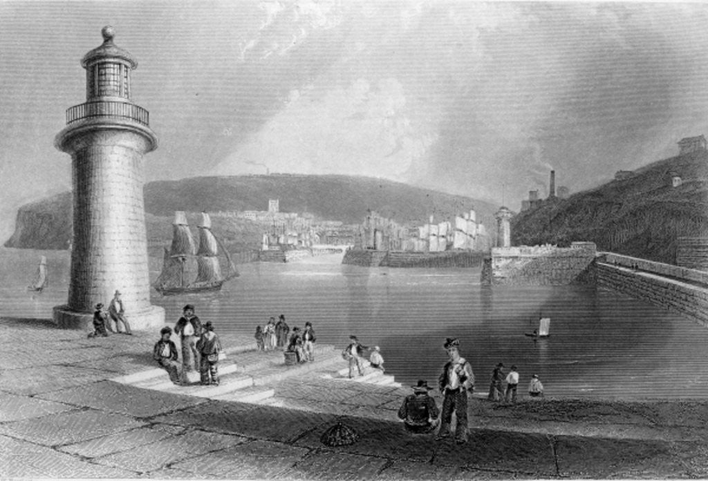 Detail of Whitehaven Harbour by William Henry Bartlett