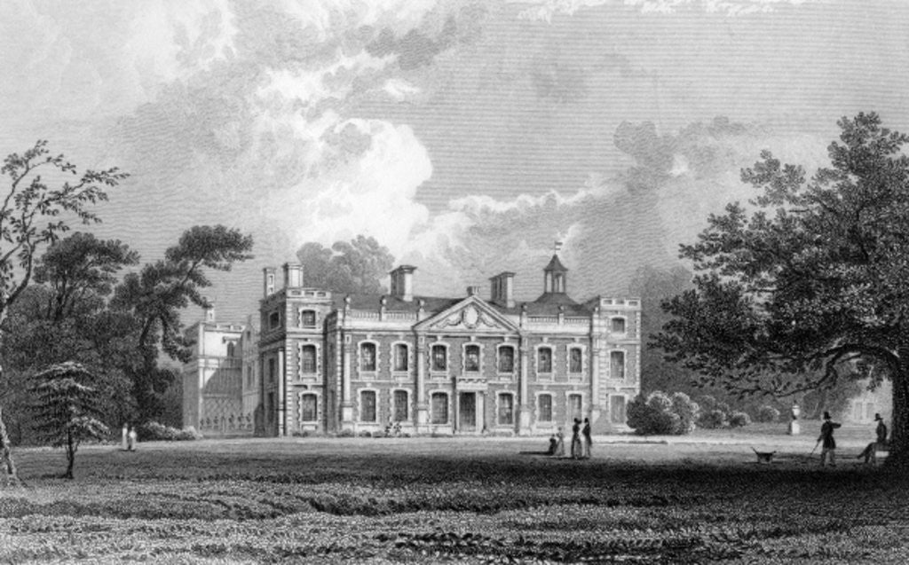 Detail of Hill Hall, near Epping, Essex by William Henry Bartlett