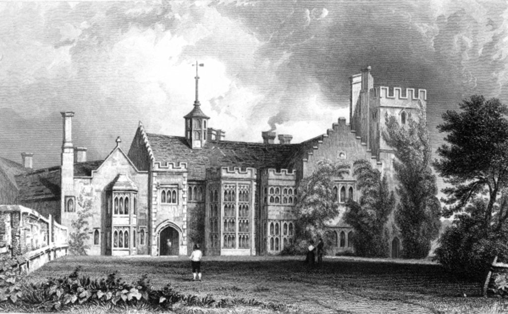 Detail of Horeham Hall, near Thaxted, Essex by William Henry Bartlett