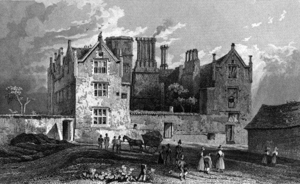 Detail of South View of Eastbury House, near Barking by William Henry Bartlett