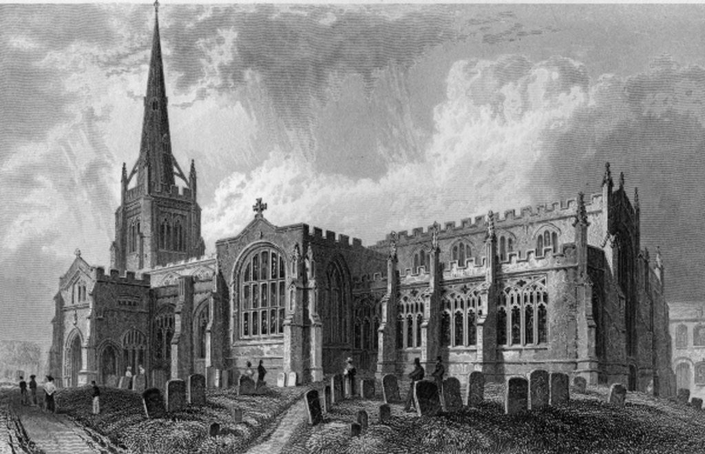 Detail of Thaxted Church, Essex by William Henry Bartlett