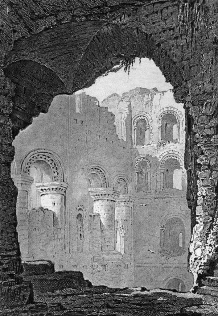 Detail of Interior of the Keep of Rochester Castle, Kent by William Woolnoth