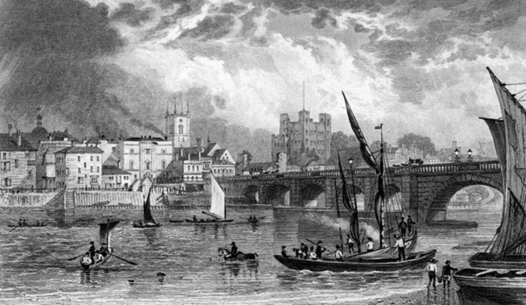 Detail of Rochester Bridge by George Sidney Shepherd