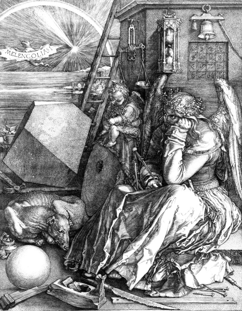 Detail of Melancholia, 1514 by Albrecht Dürer or Duerer