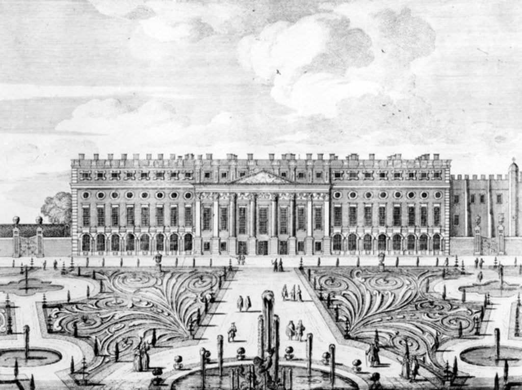 Detail of The South facade of Hampton Court by Dutch School