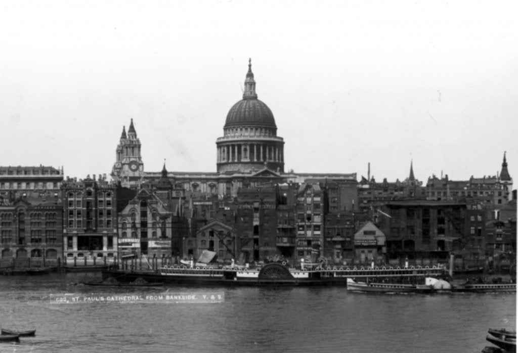 Detail of View of St. Paul's Cathedral from Bankside by English Photographer