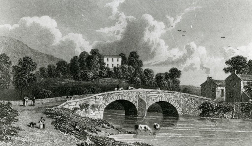 Detail of Greta Hall and Keswick Bridge by William Westall