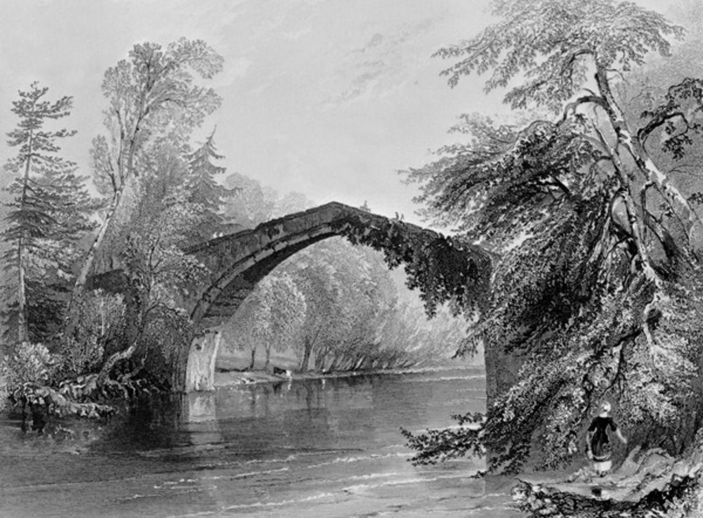 Detail of Bridge of Doon by William Henry Bartlett