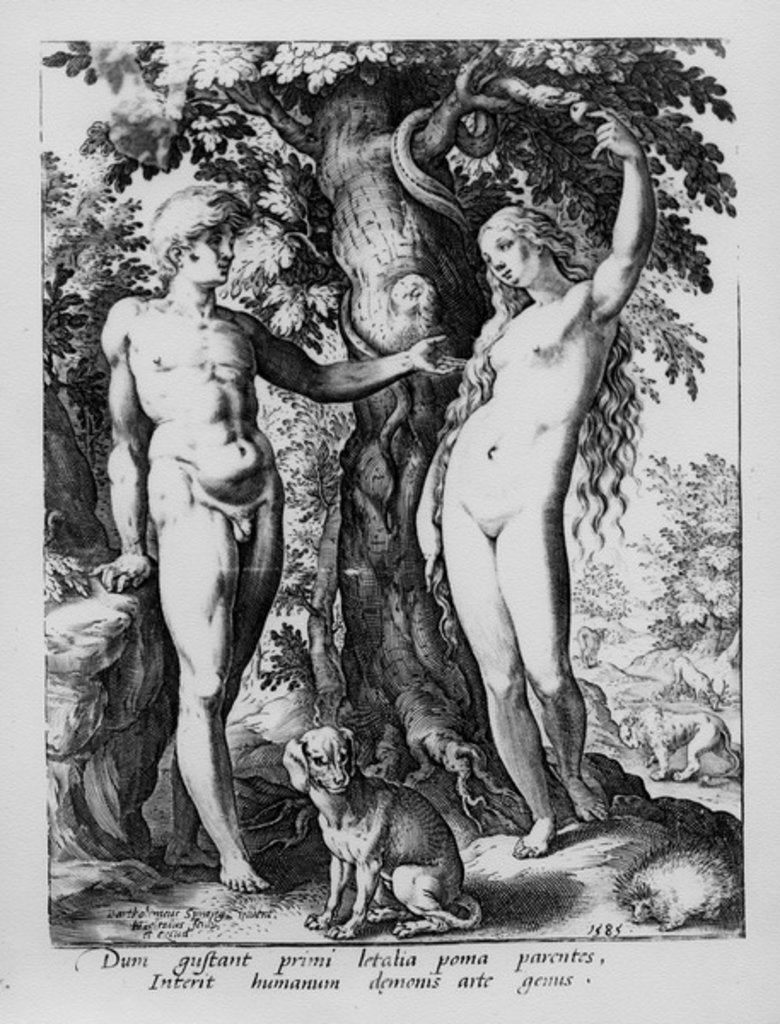 Detail of Adam and Eve by Bartholomaeus Spranger