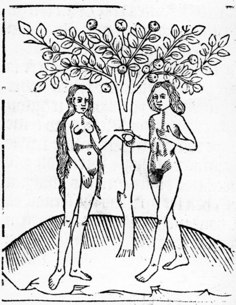 Detail of Adam and Eve by English School