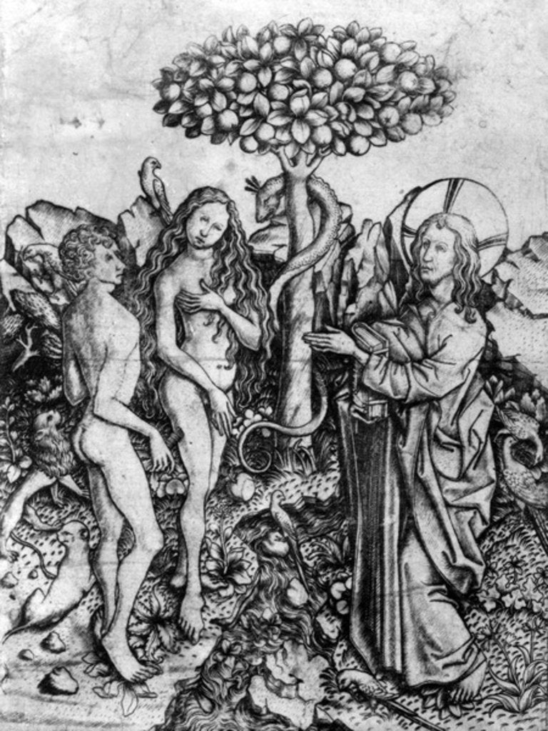 Detail of The Fall of Mankind, c.1450-67 by Master E. S.