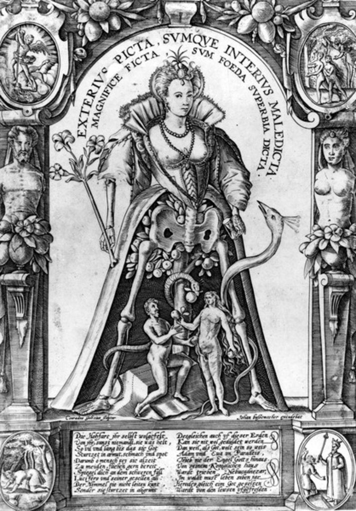 Detail of Pride comes before a Fall, c.1600 by Conraad Goltzius