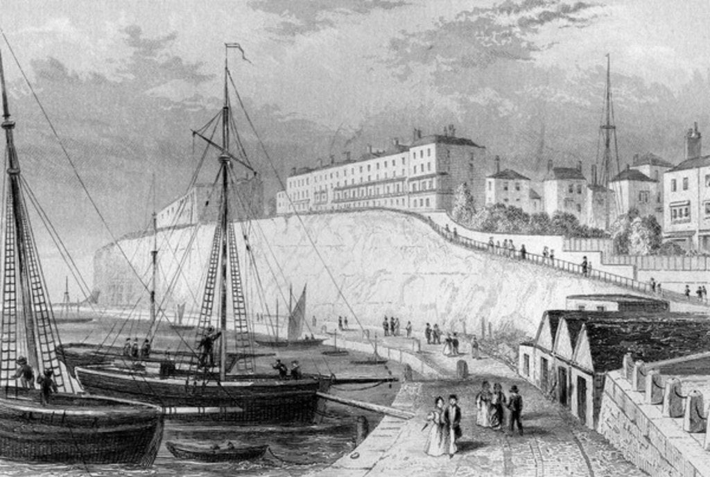 Detail of West cliff, Ramsgate, c.1830 by English School