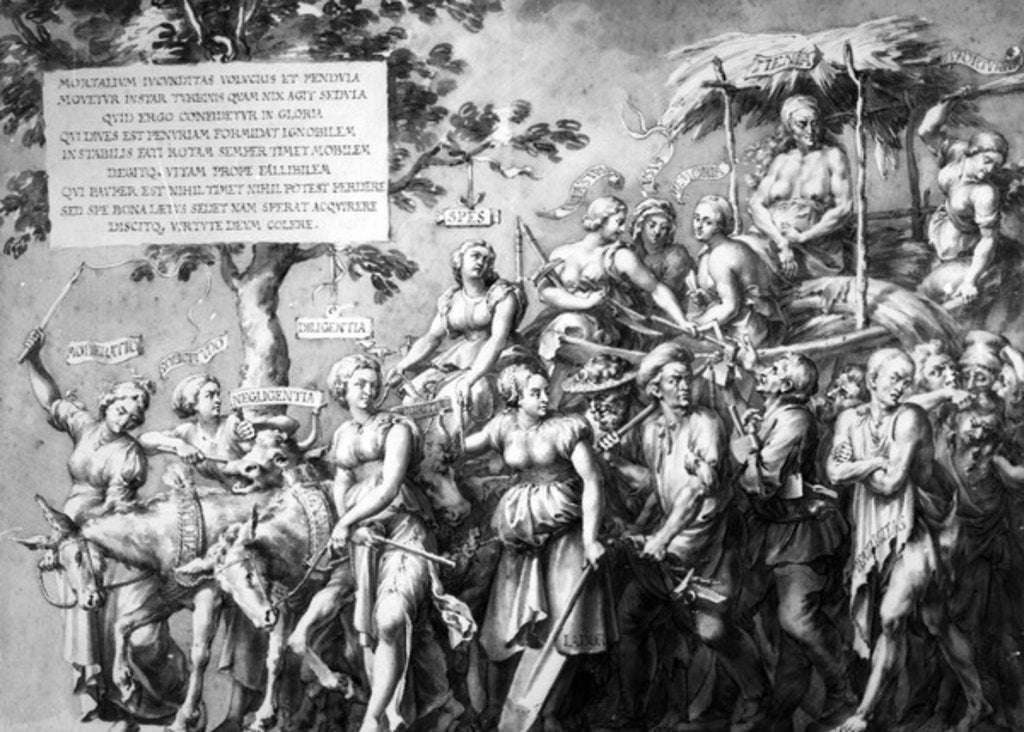 Detail of The Triumph of Poverty, drawn by Jan de Bisschop, c.1650 by Hans Holbein the Younger