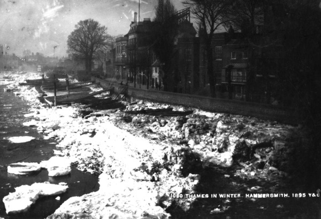Detail of The Thames at Hammersmith in Winter, 1895 by English Photographer