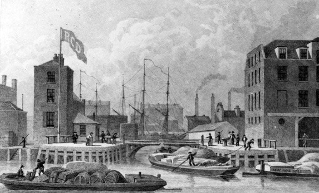 Detail of Entrance to the Regent's Canal, Limehouse by Thomas Hosmer Shepherd