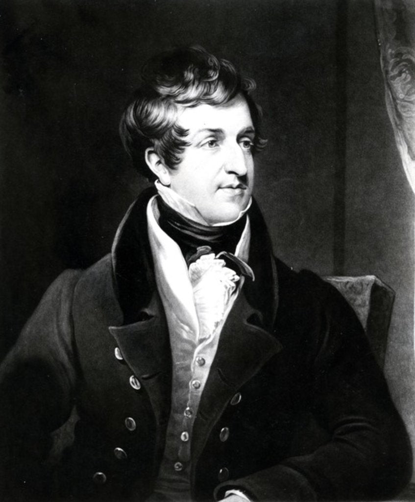 Detail of John Cam Hobhouse, print made by Charles Turner, 1834 by James Lonsdale