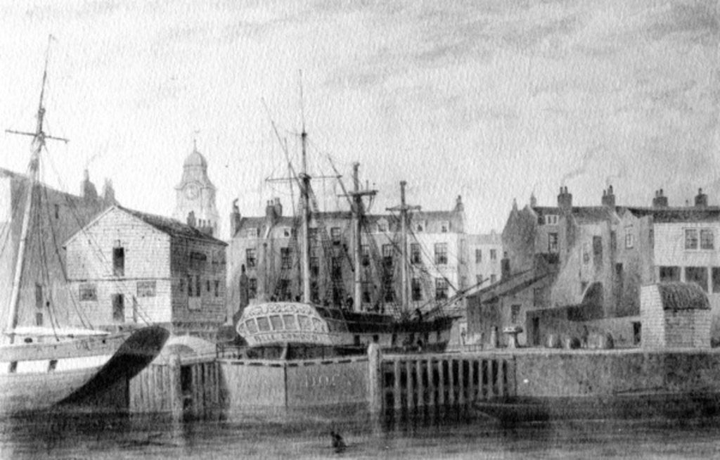 Detail of The Gun Dock at Wapping by Thomas Hosmer Shepherd