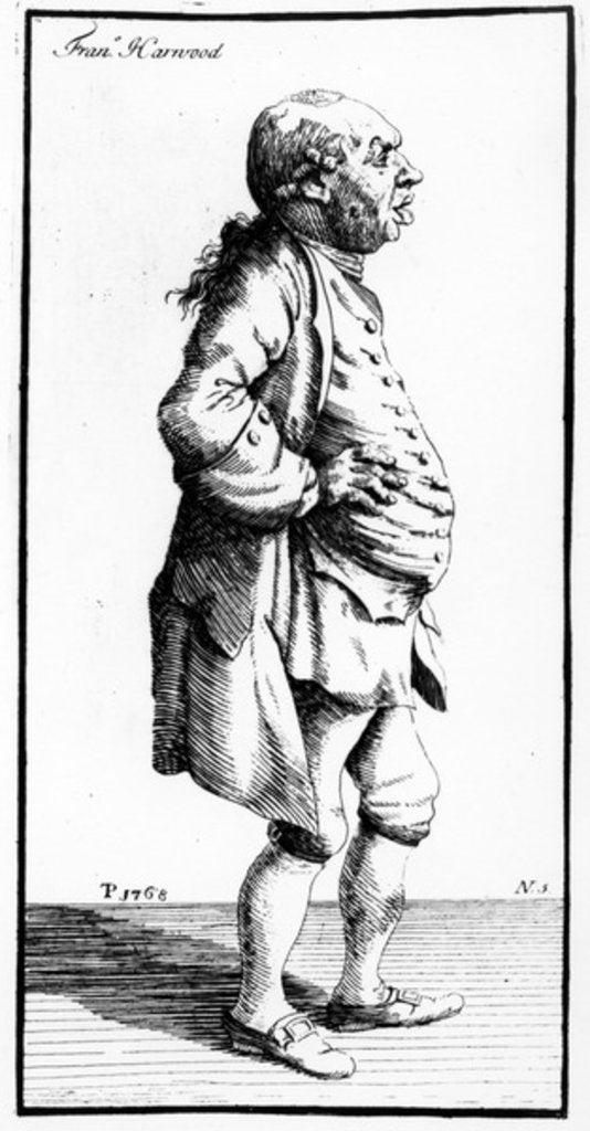 Detail of Caricature of Francis Harwood, c.1770 by Thomas Patch