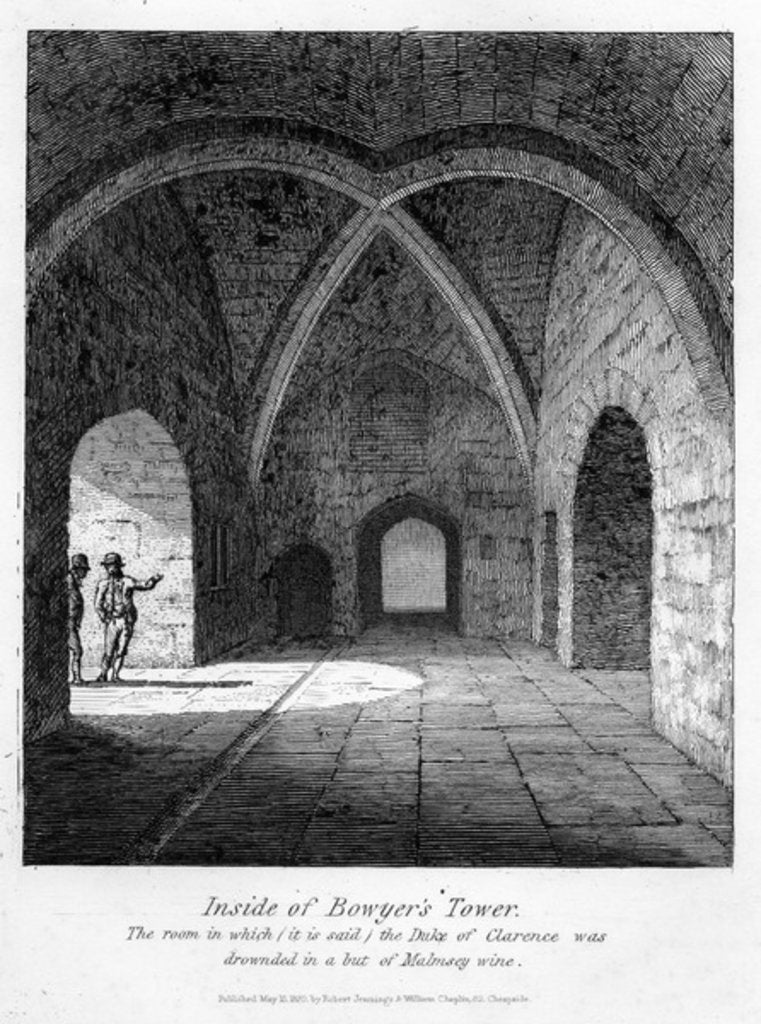 Detail of Inside of Bowyer's Tower, 1830 by English School