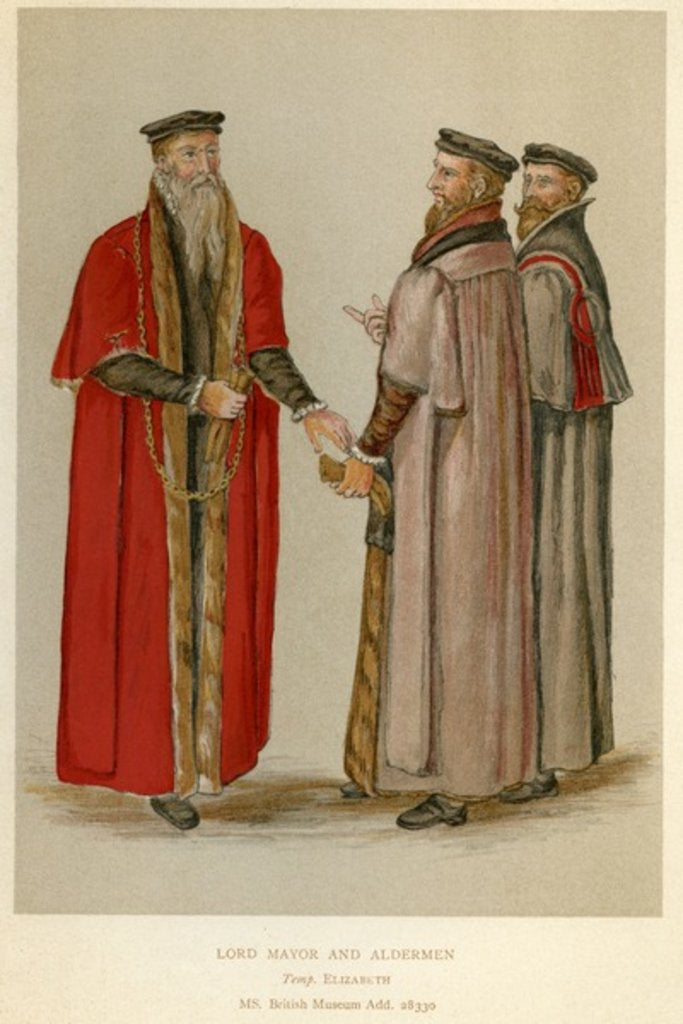 Detail of An Elizabethan Lord Mayor and Aldermen by English School