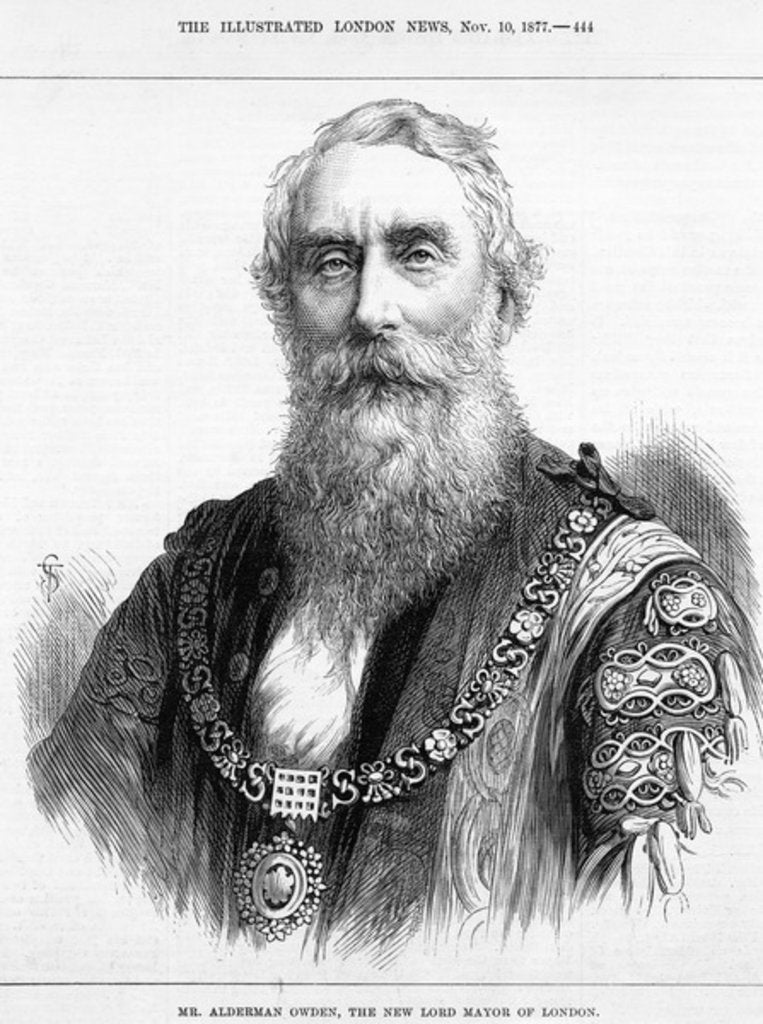 Detail of Mr. Alderman Owden, the new Lord Mayor of London by English School