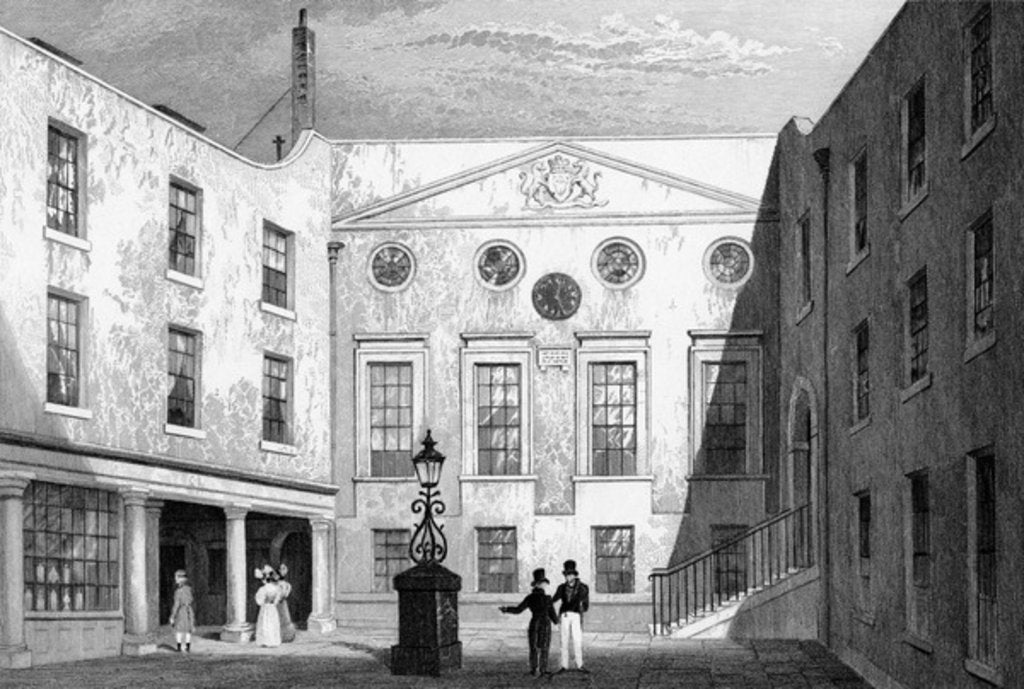 Detail of Apothecaries' Hall, Pilgrim St., Blackfriars by Thomas Hosmer Shepherd