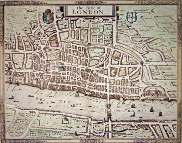Map of 'the Cittie of London', 1633 posters & prints by Augustus Ryther