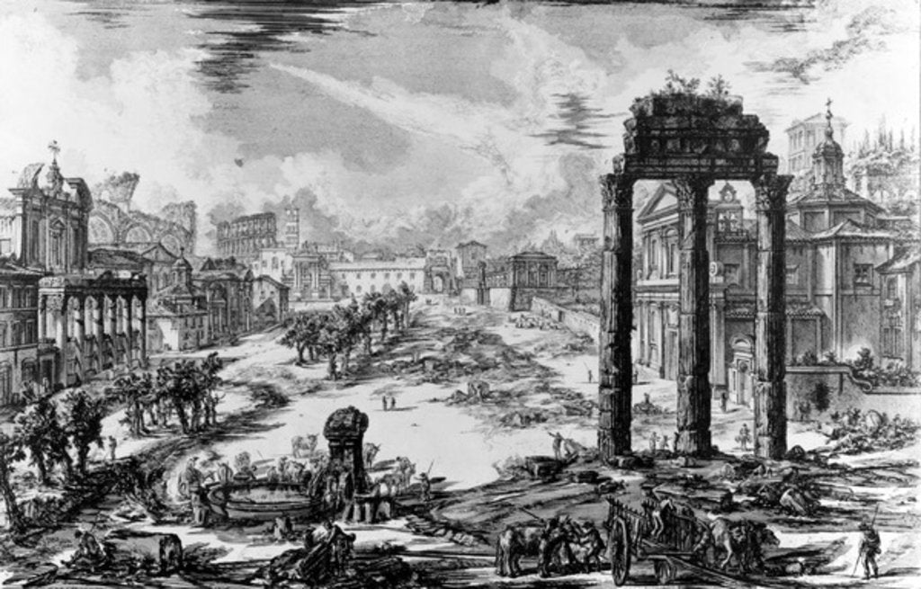 Detail of View of the Roman Forum by Giovanni Battista Piranesi