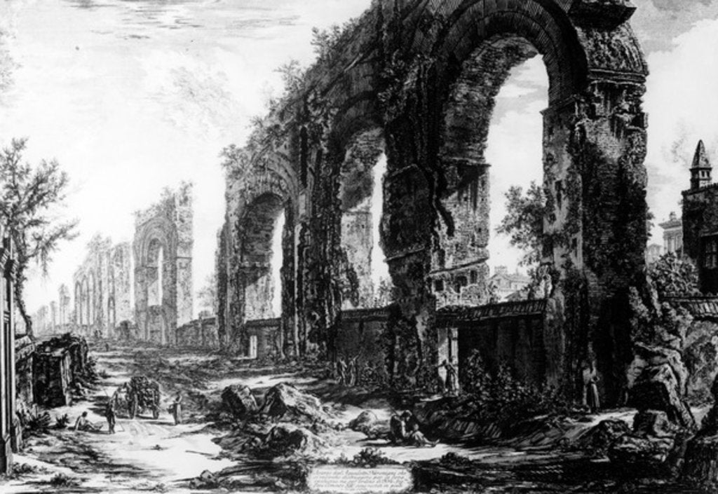 Detail of View of the Aqueduct of Nero by Giovanni Battista Piranesi