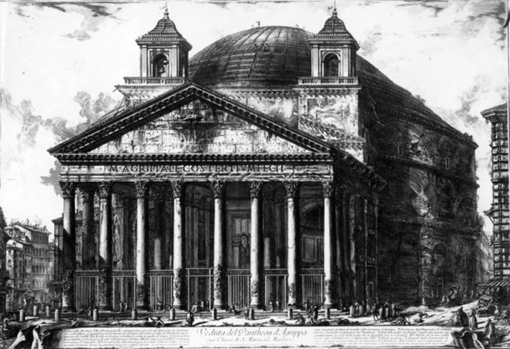 Detail of View of the Pantheon by Giovanni Battista Piranesi