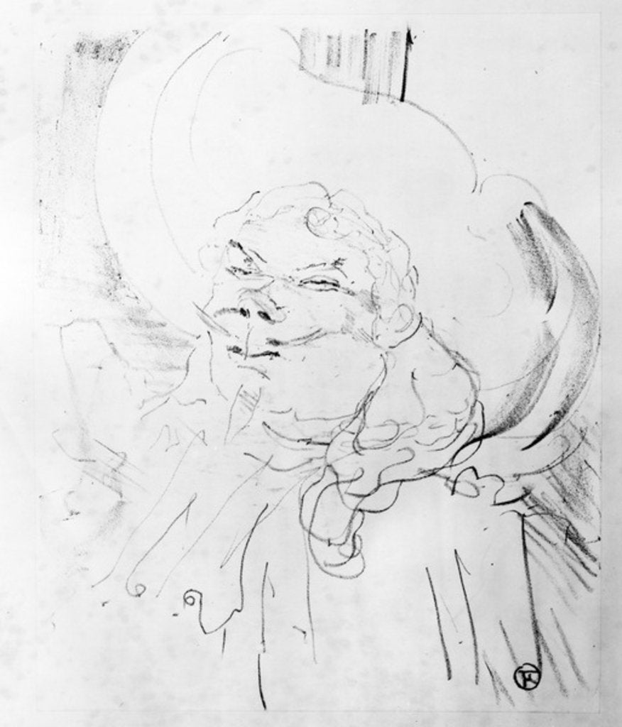 Detail of Benoît-Constant Coquelin as Cyrano de Bergerac, 1898 by Henri de Toulouse-Lautrec