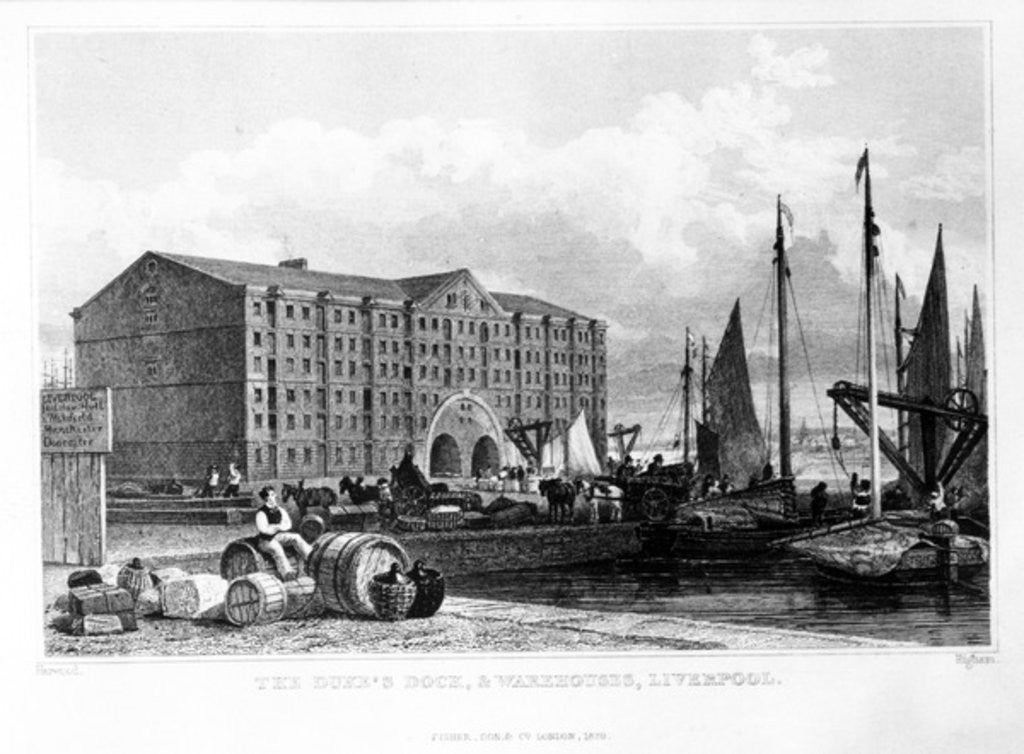 Detail of The Duke's Dock & Warehouses, Liverpool by John Harwood