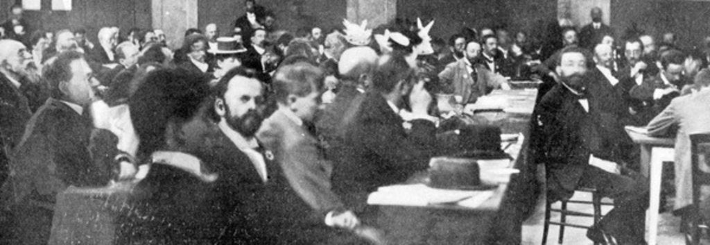 Detail of Group of Delegates at the Zionist Congress, Basle, 1897 by Swiss Photographer