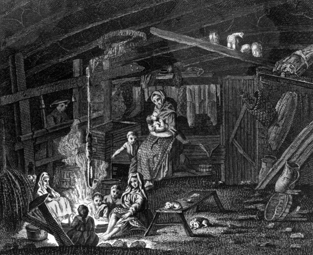 Detail of Inside of a Weavers Cottage in Ilay by Scottish School