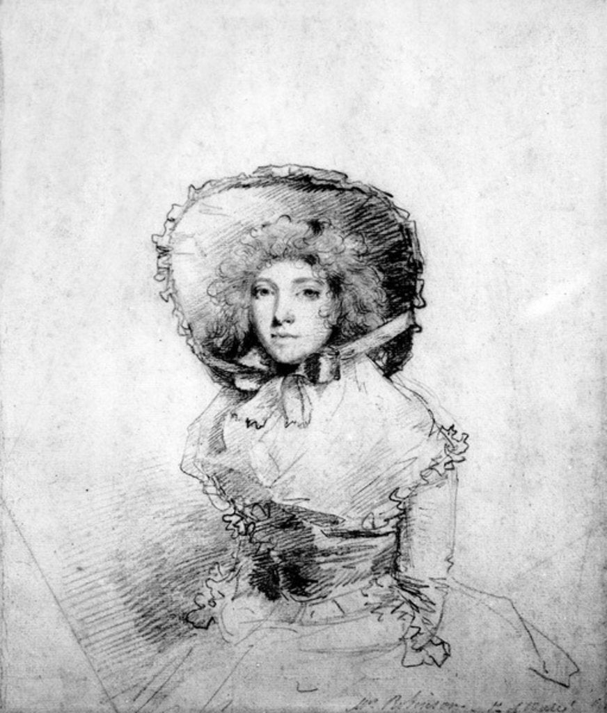 Detail of Mary 'Perdita' Robinson by John Hoppner