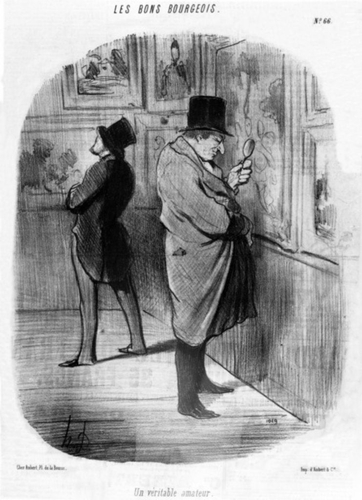 Detail of A True Art Lover by Honore Daumier