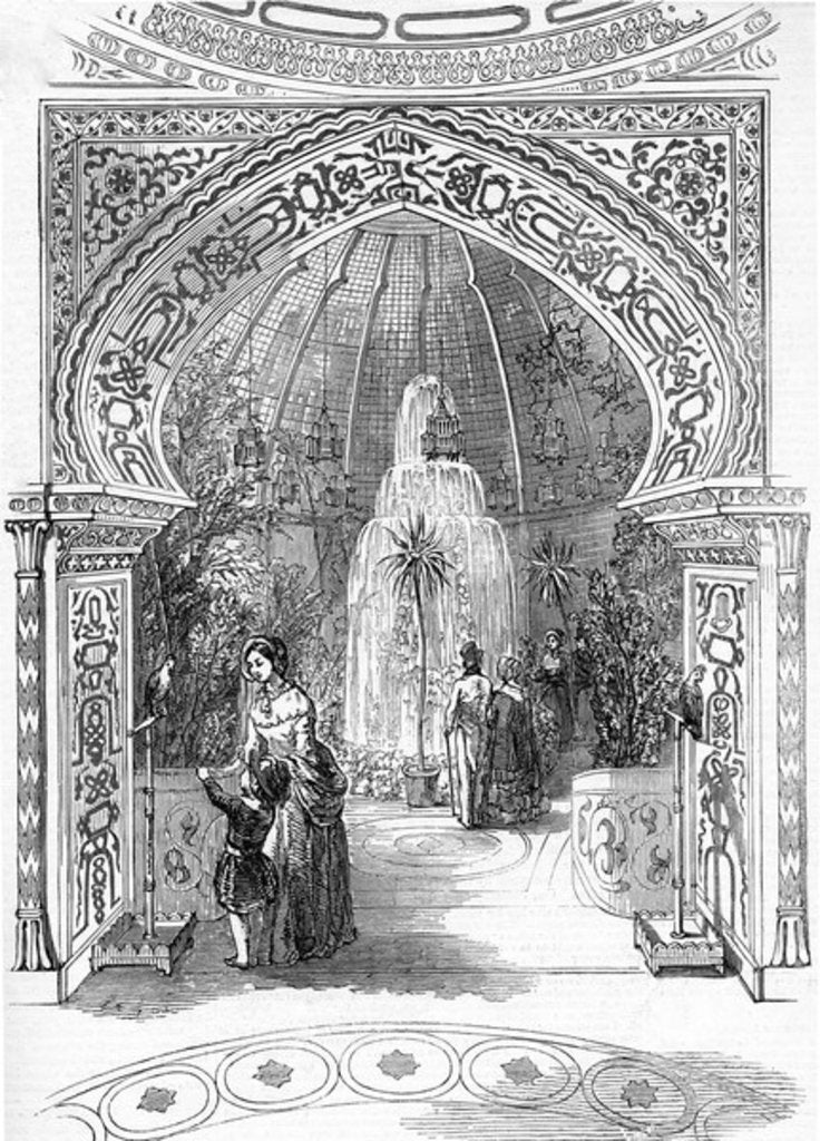 Detail of Reopening of the Colosseum, Regent's Park: The Conservatory, 1845 by English School