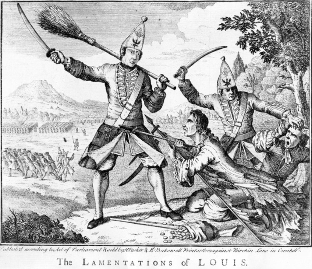 Detail of The Lamentations of Louis, 1757 by English School