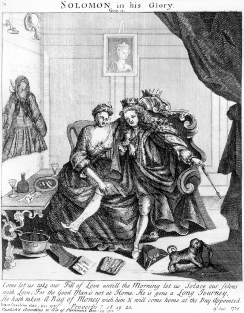 Detail of Solomon in his Glory, circa 1738 by English School