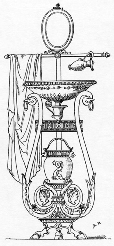 Detail of Empire style Athenian washstand by Charles Percier
