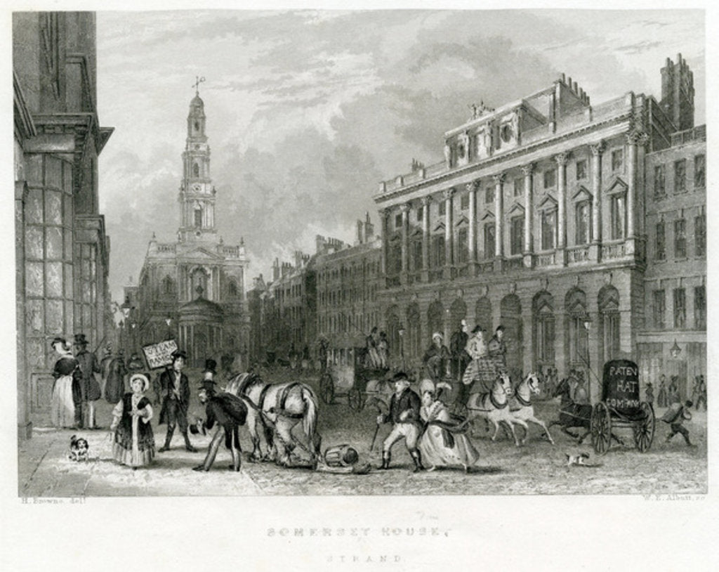 Detail of Somerset House, Strand by English School