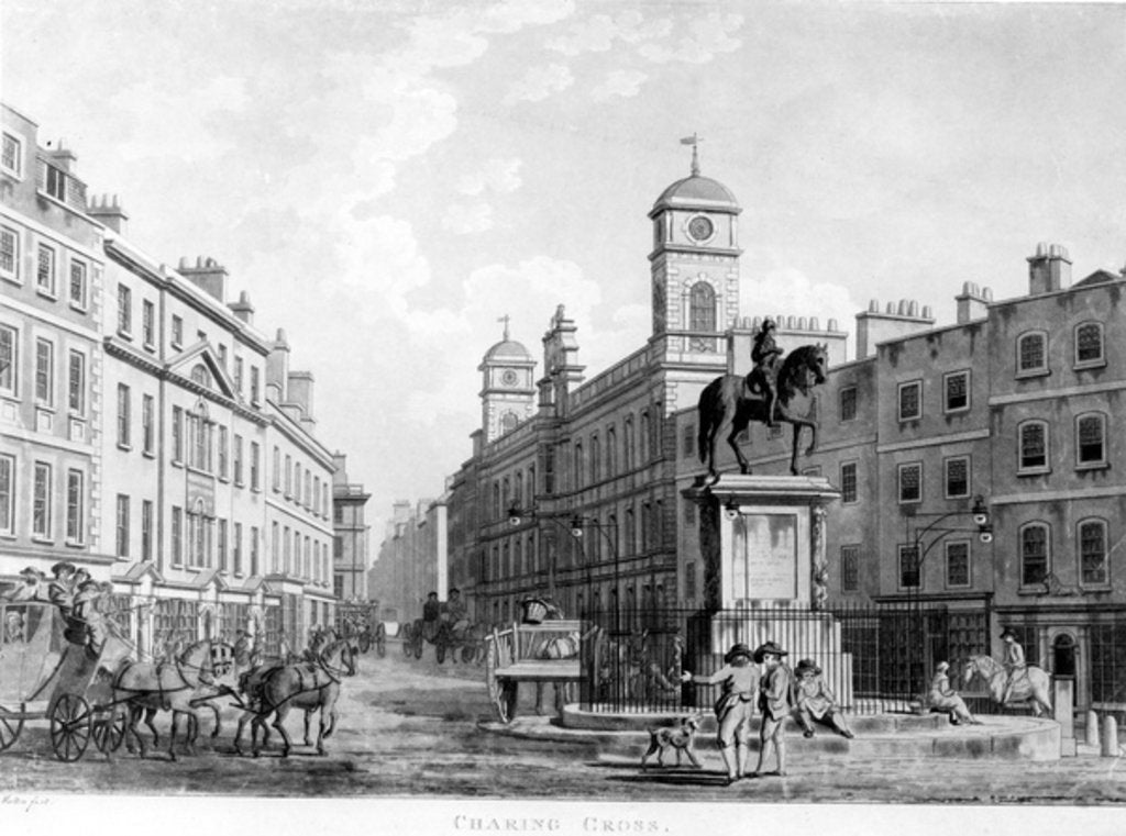 Detail of View in Charing Cross towards Northumberland House, 1795 by English School