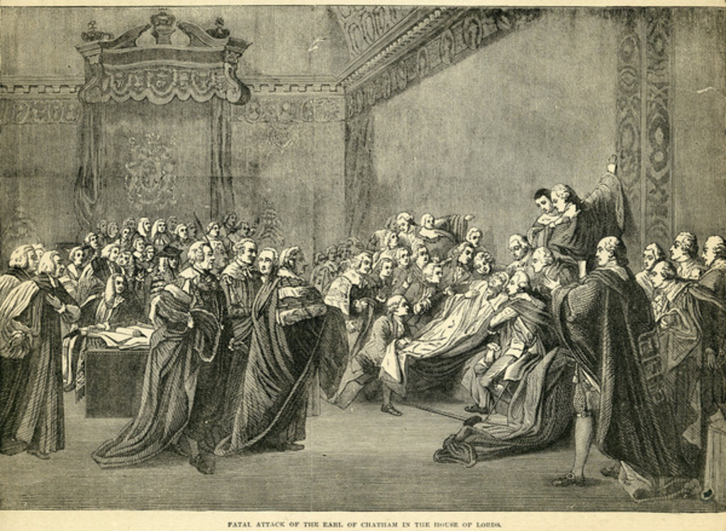 Detail of Fatal Seizure of the Earl of Chatham in the House of Lords, 1778 by English School