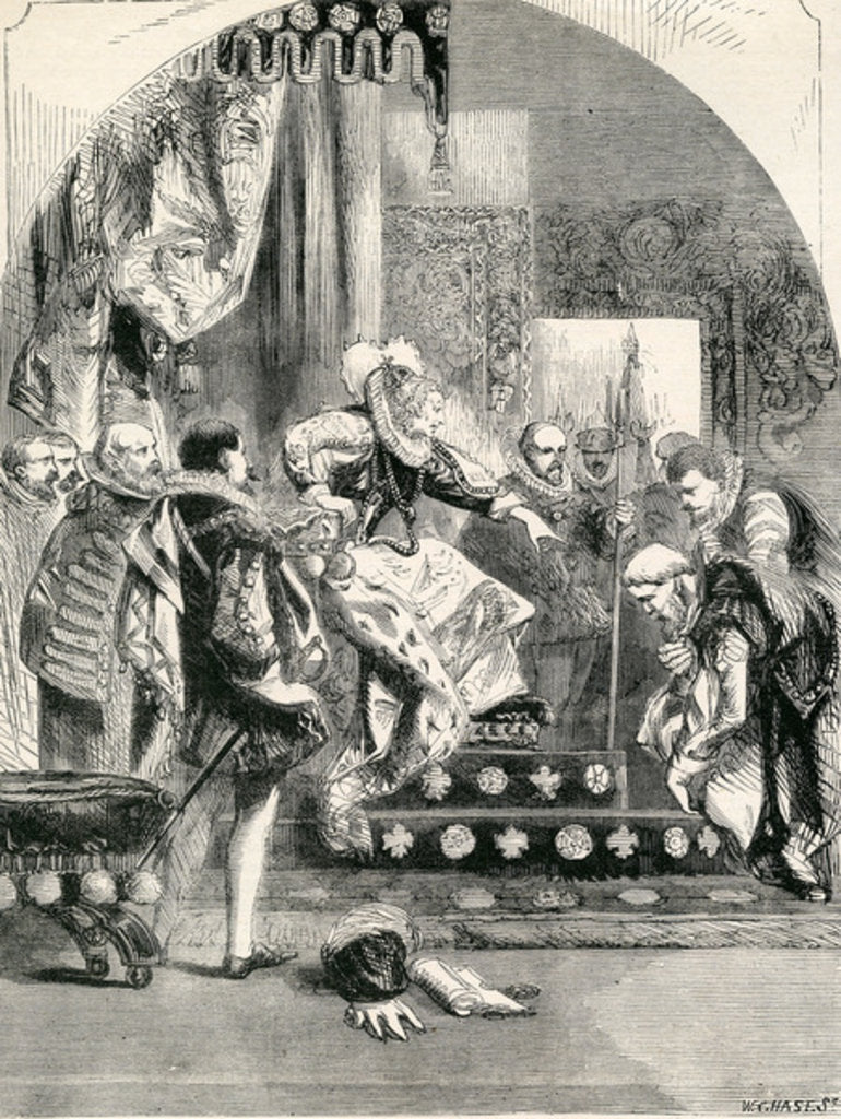 The Dismission of the Earl of Murray and the Abbot of Kilwinning by Elizabeth, 1865 by English School