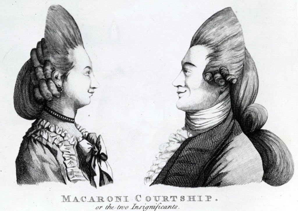 Detail of Macaroni Courtship, or the two Insignificants by English School