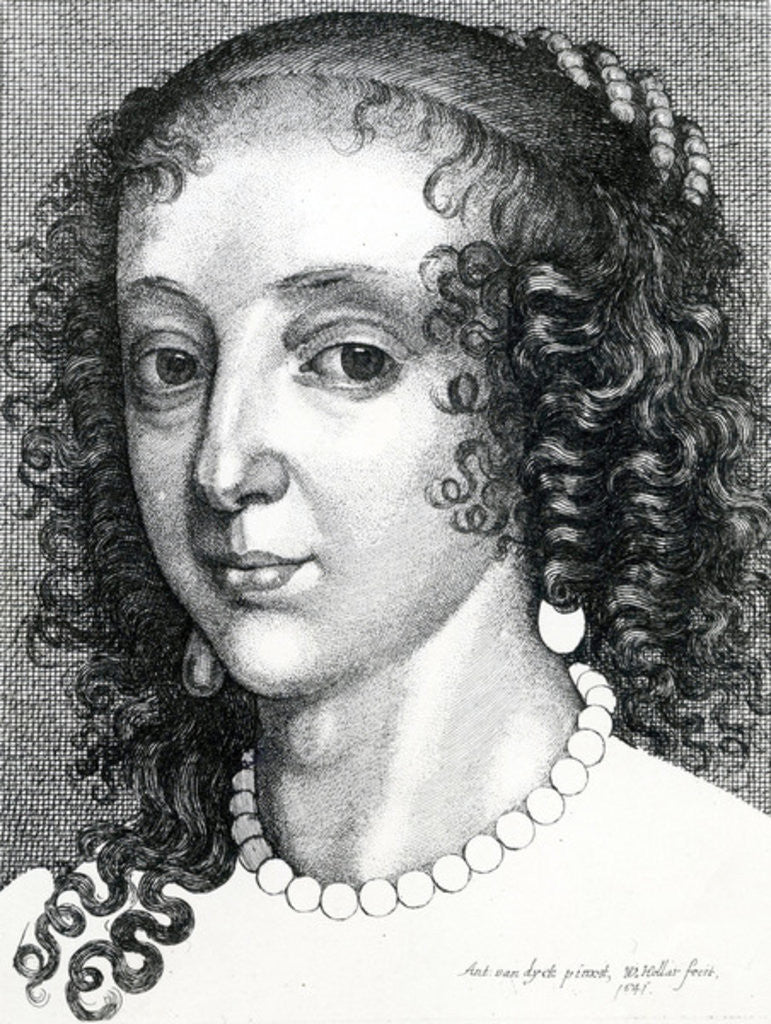 Detail of Queen Henrietta Maria by Wenceslaus Hollar