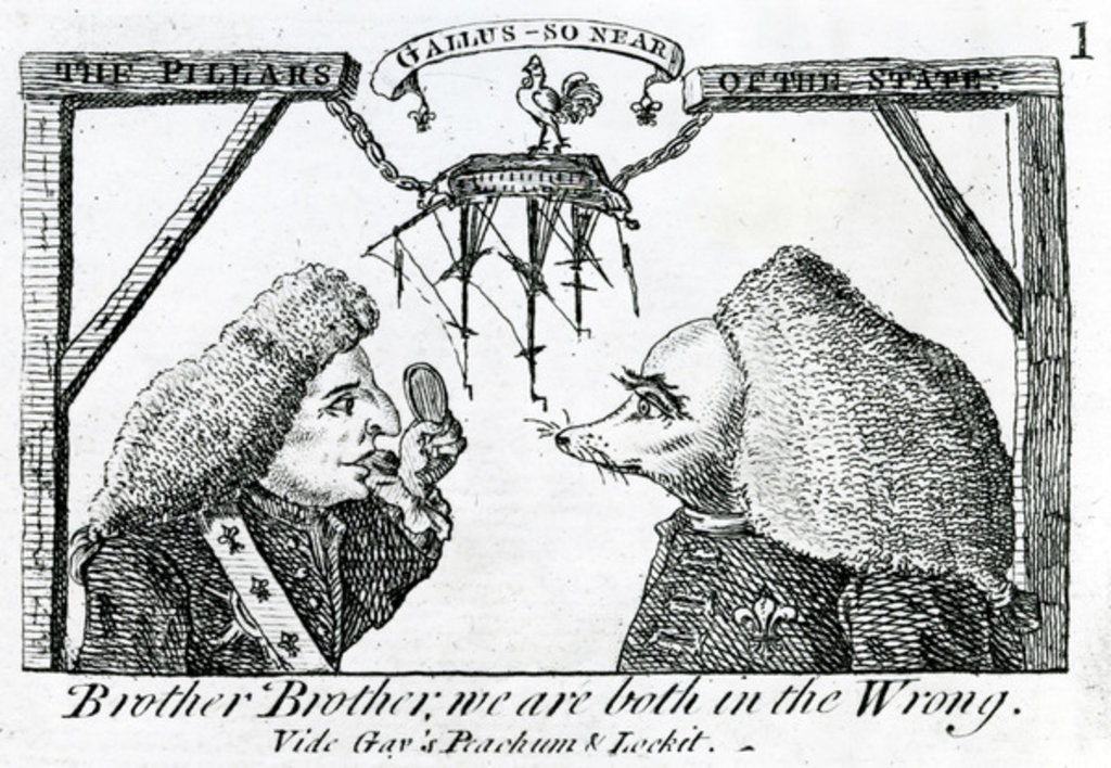 Detail of The Pillars of the State, circa 1756 by English School